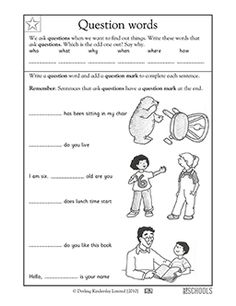 a worksheet for children to practice their english speaking and writing skills, with pictures of