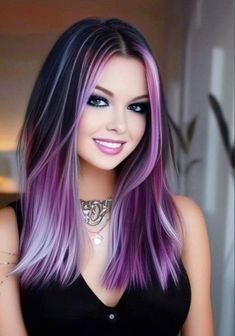 Bright Vivid Hair Color, Unique Hair Dye Ideas Brunettes, Morning Before School, Fox Hair Dye, Exotic Hair Color, Exotic Hair, Ice Hair, Blue And Pink Hair, Intricate Hairstyles