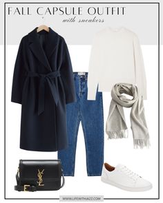 10 Capsule Outfits with Sneakers - LIFE WITH JAZZ Oversized Wool Coat Outfits, Plus-koon Muoti, Wool Coat Outfit, Oversized Wool Coat