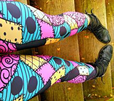 Sally Leggings, Sally Stitches, Christmas Outfit Women, Diy Christmas Outfit, Gym Items, Nightmare Before Christmas Wedding, Nightmare Before Christmas Sally, Gothic Leggings, High Waist Sports Leggings