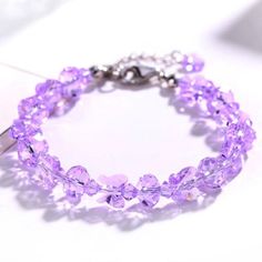 Purple Lob, Crystal Beaded Bracelets, Butterfly Crystal, Bracelets Women, Crystal Beads Bracelet, Watch Necklace, Chains Jewelry, Ring Bracelet, Earring Necklace