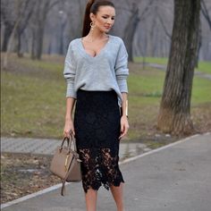 Amazing super sexy lace skirt A picture is worth 1000 words and so is this beautiful skirt. Skirt has elastic waistband for comfort.🚫trading 🚫PayPal Lily White Skirts Black Lined Pencil Skirt For Day Out, Chic Black Pencil Skirt For Day Out, Black Pencil Skirt For Spring Day Out, Black Midi Pencil Skirt For Day Out, Elegant Black Skirt For Day Out, Black Knee-length Skirt For Day Out, Elegant Black Mini Skirt For Day Out, Black Lace Skirt Outfit, Divine Fashion