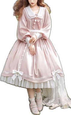 Style Types, Op Dress, Doll Collar, Pink Doll, Sweet Lolita, Season Autumn, Cotton Style, Autumn Winter, Long Sleeves