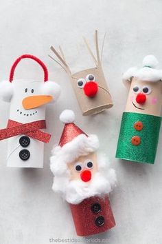 paper roll christmas crafts for kids to make