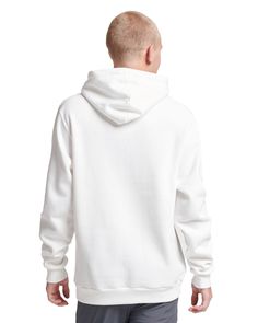 Unisex Eco™ Premium Blend Fleece Pullover Hooded Sweatshirt - WHITE - 3XL | Jerzees Eco Premium Blend Fleece Pullover Hooded Sweatshirt in White Size 3XL | Cotton/Polyester Sweatshirt White, White Sweatshirt, Hooded Sweatshirt, Hooded Sweatshirts, Sweatshirts, White