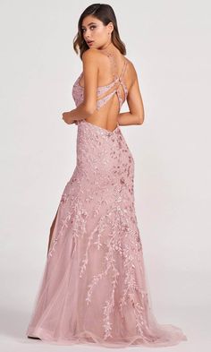 Beaded Mermaid, Dusty Rose Color, Senior Prom, Floor Length Skirt, Mon Cheri, Mermaid Evening Dresses, Tulle Fabric, Dress 16, Hoco Dresses