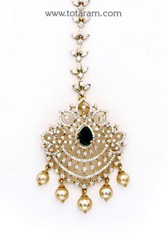 18 karat gold "detachable" diamond maang tikka cum pendant - papidi billa with color stones & south sea pearls
  
  this product can be used as pendant.
  this product has inter changeable stones in the pendant.
  gross gold weight of the pendant without chain : 12.100 grams
  diamond weight in the pendant :1.09 carats
  number of diamonds in the pendant : 250 pcs
  gross gold weight of the diamond tikka chain without pendant : 5.550 grams
  diamond weight in the tikka chain : 0.86 carats 
  num Diamond Chandbali Jewelry With Stone Work, Bollywood Style Diamond Jewelry With Stone Work, Diamond Chandbali Bridal Necklace For Reception, Festive Diamond Jewelry With Tilla Detail, Bollywood Style Chandbali Diamond Jewelry, Bollywood Yellow Gold Jewelry For Reception, Bollywood Style Yellow Gold Jewelry For Wedding, Bollywood Style Yellow Gold Jewelry For Reception, Hand-set Diamond Chandbali Jewelry