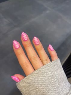 Blooming gel saves my life again!! Pink Patterned Nails, Almond Nails Designs Blooming Gel, How To Do Blooming Nails, Colorful Blooming Gel Nails, Different Pattern Nails, Summer Blooming Gel Nails, Summer Nails Blooming Gel, Bloom Gel Nail Art, Nail Inspo Blooming Gel