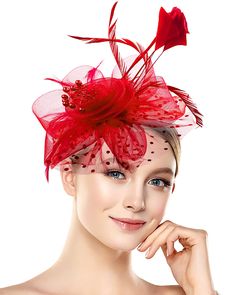 PRICES MAY VARY. 🌻[1920's Retro Glamour and Gorgeous Fascinator]:Fascinator Hat consists of a felt circle with a dotted tulle frill, topped with about 6 mesh petals, and in the center, a spiral rose made of mesh, the center of the rose Stick beaded tassel, and light cocktail feathers stick here and there. Make you look elegant and full of glamour! 🌷[One Size Fits Most]:Fascinator Hat comes with a headband and clip attachment, and the headband isn't as tight as many headbands that squeeze the h Tea Party Halloween, Moulin Rouge Outfits, Mardi Gras Cocktails, Women Tea Party, How To Make Fascinators, Light Cocktails, Mesh Headband, Womens Tea, Halloween Headband