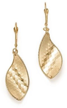 Bloomingdale's Geometric Leaf Earrings in 14K Yellow Gold - 100% Exclusive Gold Drop Earrings With Diamond Cut, Yellow Gold Teardrop Earrings With Diamond Cut, Gold Linear Drop Earrings With Diamond Cut, Elegant Leaf-shaped Formal Earrings, Elegant Leaf-shaped Earrings For Formal Occasions, Elegant Gold Leaf-shaped Jewelry, 14k Yellow Gold Diamond Cut Linear Earrings, 14k Yellow Gold Leaf-shaped Jewelry, Leaf-shaped Yellow Gold Plated Jewelry