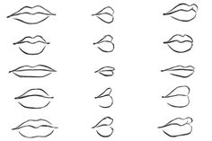 the different types of lips drawn by hand