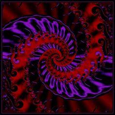 an abstract red and purple spiral design