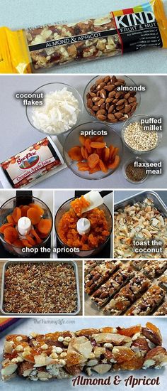 the ingredients to make this snack include almonds, carrots, and other foods