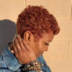 Chop Hairstyles, Short Natural Curls, Short Textured Hair, Natural Hair Short Cuts, Natural Blonde, Finger Waves