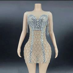 Stretch Mesh Rhinestone Dresses Rave Outfits One Size Summer Club Dresses With Rhinestone Fringe, Sleeveless Dresses With Rhinestone Fringe For Wedding, Sleeveless Wedding Dress With Rhinestone Fringe, Sleeveless Sequin Dress With Rhinestones For Club, Summer Wedding Dress With Rhinestones, Club Dresses With Rhinestone Fringe, Club Sleeveless Dress With Rhinestone Fringe, Sleeveless Club Dress With Rhinestone Fringe, Bedazzled Sleeveless Dress For Party Season