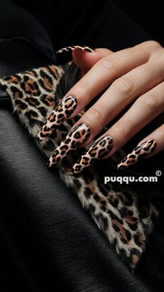 Unleash Your Wild Side with Leopard Nails Today! Nails With Cheetah Accent, Leopard Nails Tutorial, Leopard Nail Designs, Hard Gel Nails, Pink Gel Nails, November Nails, Hard Nails, Leopard Print Nails, Cute Christmas Nails