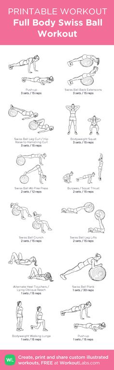 the printable workout poster shows how to do an exercise with your hands and feet