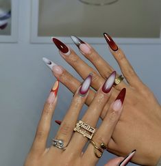 Nails Acrylic Ideas Summer, Aura Acrylic Nails, Summer Aura Nails, Nail Art Trending, Nessa Nails, Aura Nail, Nail Party, Maquillage On Fleek, Classy Acrylic