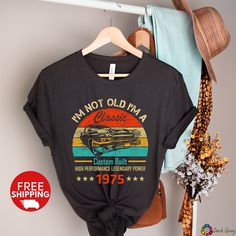 🌻Vintage -I'm not old i am a classic funny birthday shirt for birth years 1970-1971-1972-1973-1975-1975-1976-1977-1978-1979 tshirt,Birthday Gift For  ⭐ A perfect self gift or gift for her, gift for him, gift for mom, gift for dad ,father,husband,mother wife day ,Brother, sister uncle ,aunt, daddy ,mum in-laws ,grandma , grand dad or as a birthday gift,for women or men, a friend beastie Bff-Team or squad -Customizable/ personalization, personalized gift 🌸25%OFF   STORE WIDE  PINK  DISCOUNT:The Wife Day, 75th Birthday Gifts, Self Gift, Bday Gift, 70th Birthday Gifts, Birthday Tee, In Laws, Heather White, 80th Birthday