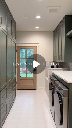 this is an image of a clean laundry room