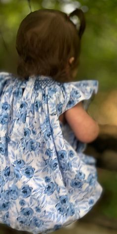 Blue Floral Baby Girl Smocked Bishop Bubble - Etsy Cotton Smocked Dress With Flutter Sleeves And Ruffles, Cotton Fitted Bubble Romper With Smocked Back, Summer Cotton Smocked Bubble Romper, Summer Cotton Smock Bubble Romper, Spring Cotton Bubble Romper With Smocked Cuffs, Cotton Smocked Dress With Ruffle Sleeves, Cotton Smocked Dress With Gathered Sleeves, Spring Bubble Romper With Smock For Playtime, Spring Smock Bubble Romper For Playtime