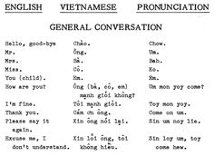 some type of language that is written in black and white with the words'general conversation '