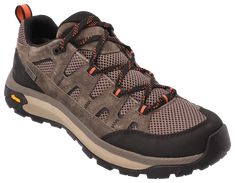 Combining trail-ready toughness with advanced waterproof protection, Ascend Mojave Low Waterproof Hiking Shoes for Men help you take on hiking adventures in lightweight comfort. Premium suede leather uppers feature multiple mesh panels to deliver protection you can count on with breathable comfort. Moisture-wicking linings and extremely breathable E-Vent waterproof/breathable membranes inside lock out moisture, while still allowing perspiration to escape to keep feet dry and comfortable. Ultrali Brown Gore-tex Trail Running Shoes For Outdoor Activities, Brown Gore-tex Walking Shoes For Outdoor Activities, Brown Waterproof Trail Running Shoes For Hiking, Waterproof Brown Trail Running Shoes For Hiking, Functional Brown Trail Running Shoes For Outdoor, Brown Gore-tex Trail Running Shoes For Outdoor, Durable Brown Trail Running Shoes, Durable Brown Trail Running Shoes For Hiking, Waterproof Brown Trail Running Shoes For Outdoor Activities