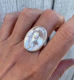 Boho Chic White Oval Mother of Pearl Ring in Sterling Silver | Mermaid Jewelry | Boho | Shell Ring | June Birthstone by GildedBug on Etsy White Stone Ring, Mother Of Pearl Ring, Silver Mermaid, Mother Of Pearl Jewelry, Mermaid Jewelry, Shell Ring, Dope Jewelry, Funky Jewelry, Jewelry Lookbook