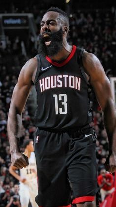 the houston rockets'james harden reacts to his team's play