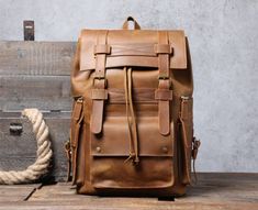 Explore our genuine and real leather products and accessories. Crafted with care for quality and durability. Leather Travel Backpack, Leather Backpack For Men, Personalized Backpack, Leather Rucksack, Leather Laptop Bag, Leather Laptop, Leather Briefcase, Large Backpack, Leather Travel