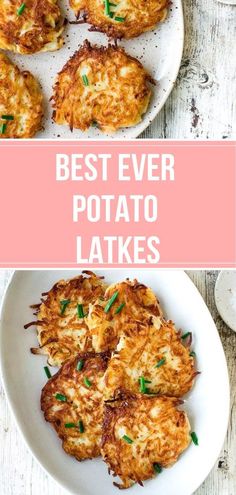 the best ever potato latkes on a white plate