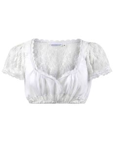 100 % Polyester Lace Dirndl Blouse Stockerpoint Blouse B5050 White Dirndl blouse for women from Wiesnwuid. This exclusive blouse enchants with its special mix of materials. The very high quality, stretchable fabric adapts to every figure. The rounded V-neck and the noble lace processing are special eye-catchers. White Dirndl, Dirndl Blouse, Folk Festival, Dirndl Dress, Blouse For Women, Blouse White, Lace Design, Bavaria, Embroidered Lace