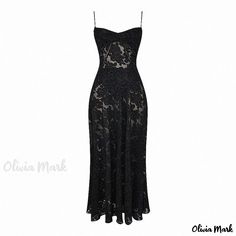 Olivia Mark - Lace Floral Patterned Sleeveless Dress with Embroidery, Elegant Evening Gown Elegant Evening Gown, Loungewear Dress, Dress With Embroidery, Fitted Maxi Dress, Long Kaftan, Evening Gowns Elegant, Wedding Lingerie, Formal Attire, Types Of Skirts