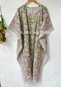 Cotton Kaftan, Indian Floral Kaftan, Long Caftan,Dress For to be Moms, Beach Cover up, Sleepwear, Indian Kaftan, Indian Cotton Caftan by Karigaritheart on Etsy Cotton Maxi Dresses, Indian Kaftan, Long Caftan Dress, Printed Kaftan, Cotton Caftan, Dress For, Cotton Kaftan, Free Dresses, Cotton Kimono