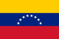 the flag of venezuela is shown in red, yellow and blue with stars on it