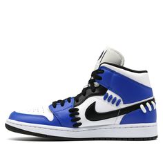 Womens Nike Air Jordan 1 Mid SE Sisterhood WMNS Basketball Shoes/Sneakers Retro Custom Sneakers With Boost Midsole For Sports, Throwback Mid-top Custom Sneakers For Sports, Retro Blue Custom Sneakers For Sports, Wmns Air Jordan 1, Air Jordan 1 Mid Se, Nike Air Jordan 1 Mid, Womens Nike, Nike Air Jordan 1, Air Jordan 1 Mid