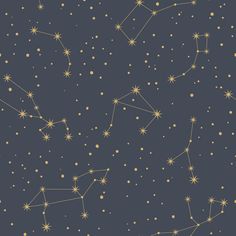 gold stars on a dark blue background with white and yellow dots in the sky,