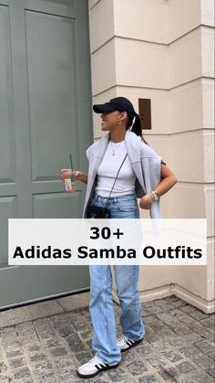 White Samba Adidas Outfit, Platforms Outfit, Adidas Samba Outfit Women, White Tennis Shoes Outfit, Red Nail Theory, Adidas Samba Women, Samba Adidas Outfit, Nail Theory, Adidas Gazelle Outfit