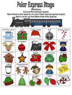 the polar express bingo game is shown