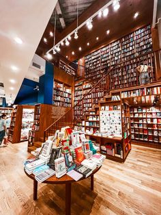 the inside of a library with lots of books