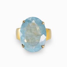 Blue Aquamarine Ring Made in Earth Blue Beauty, Aquamarine Ring, Icy Blue, Aquamarine Rings, Throat Chakra, Blue Tones, Gold Vermeil, The Ocean, Aquamarine