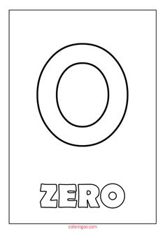 the word zero is written in black and white with a circle on top of it