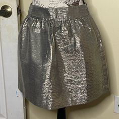 Nwt Msrp $75 Stunning And Ready To Be Worn To A Party!!! Size 4 Fitted Flared Skort For Party, Elegant Party Skort With Lined Skirt, Chic Lined Skort For Party, Metallic Flared Skirt For Night Out, Chic Party Skort With Lined Skirt, Relaxed Party Skirt With Lining, Chic Skort For Party, Relaxed Lined Party Skirt, Elegant Flared Skort For Party