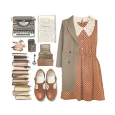 This is adorable. I wish I could pull off an outfit like this. Cute Nerd Outfits, Cute Nerd, Nerd Outfits, Look Retro, Vestidos Vintage, Vintage Tea