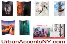 several different types of art work displayed on a white background with the words urban accentsny com