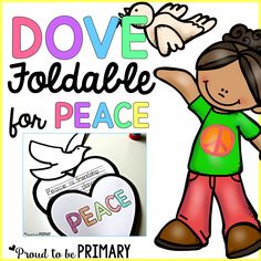 2nd Grade Crafts, Peace Crafts, Peace Education, Dove Peace, World Peace Day, Library Lesson Plans, Peace Day, Writing Craftivity, 2nd Grade Activities