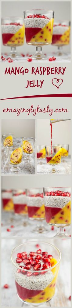 the recipe for mango raspberry jelly is shown