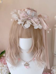 The price is for a mini hat only, others are not included. Harajuku Style Adjustable Party Hat, Cute Adjustable Hat With Bow, Cute White Hat With Bow, Cute White Hats With Bow, Adjustable Mini Hats With Bow On Headband, Cute Party Headpieces, Mini Hat, Pink White, White Black