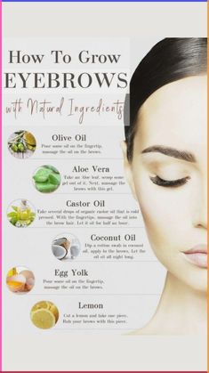 How to grow Eyebrows with natural ingredients #beauty #beautyblogger #beautyblog #beautyful #beautyguru #beautyqueen #beautycare #beautyaddict #beautytips Grow Eyebrows Faster, Grow Eyebrows, How To Grow Eyebrows, Natural Beauty Tips, Castor Oil, How To Grow, Diy Beauty, Skin Cells, Apple Cider