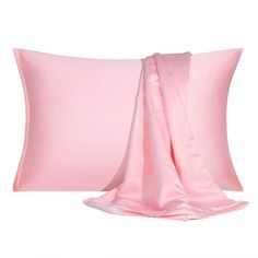 The pillowcase is made of satin material, which is soft and silky. Lightweight, breathable and cool to the touch. This 100% polyester satin pillowcases protect delicate facial hair from scratches, helping to reduce split ends and ensuring a night of sleep. Zippered closure end design avoids your pillows from escaping during sleeping. Our satin pillow cover is hand washable and no wrinkle. And 2 piece pillow covers can meet your different needs, it is a great choice for home bedding. Size: Travel Pink Silk Pillow, Silk Pillow Cases, Satin Pillow, Home Bedding, Satin Pillowcase, Silk Pillow, Split Ends, Polyester Satin, Satin Material